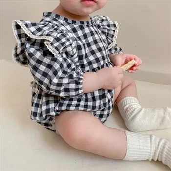 MILANCEL 2021. gada Pavasarī Baby Bodysuits Pleds Zēni, Viens Gabals Zīdaiņu Vin Drēbes, Zīdaiņu Apģērbs ar Cepuri