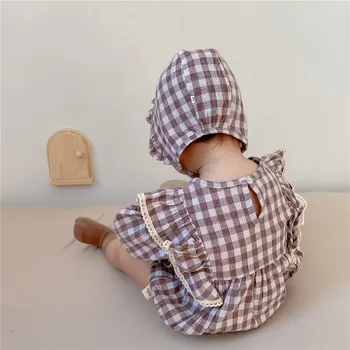 MILANCEL 2021. gada Pavasarī Baby Bodysuits Pleds Zēni, Viens Gabals Zīdaiņu Vin Drēbes, Zīdaiņu Apģērbs ar Cepuri