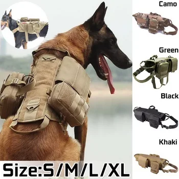 Militārās Armijas Taktiskā Ūdensizturīgs Suns Moduļu Josta Suņu Krekliņi Militāro Suņu Apģērbu mācību Slodzi Nesošo Josta Medību Veste