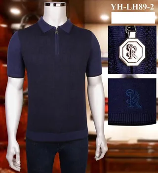 Miljardieris polo krekls, zīda vīrieši ir 2021. Jaunu modes Gadījuma īsām piedurknēm jaunu plānas Pogas modelis Elpojošs liels izmērs M-4XL kvalitāti