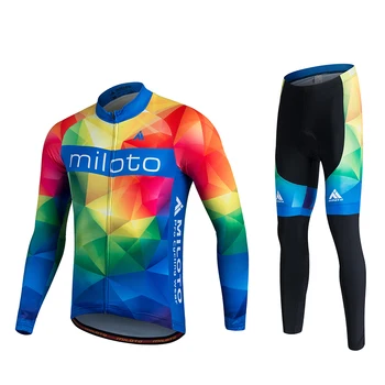 MILOTO riteņbraukšana jersey 2019 ropa ciclismo hombre ziemas siltuma vilnas velo tērpi velosipēdu kleita sacīkšu kreklu ar velosipēdu valkāt komplekti
