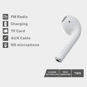 Milzu Bluetooth Austiņas Skaļruni AirPoding Modeļa Bluetooth o Stereo Mūzikas Skaļrunis Atbalsta TF FM AUX