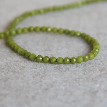 (Min Order1) 4mm Modes Gaiši Zaļš Halcedons Pērles Apaļas Slīpētas Dabas Akmens DIY Zaudēt Krelles 15inch Rotaslietu izgatavošana Dizains