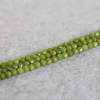 (Min Order1) 4mm Modes Gaiši Zaļš Halcedons Pērles Apaļas Slīpētas Dabas Akmens DIY Zaudēt Krelles 15inch Rotaslietu izgatavošana Dizains