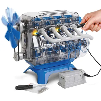 Mindblown Modelis dzinējs Dzinēja Komplekts Cilmes Discovery kustīgās daļas, led gaismas, zinātnes eksperimentus, rotaļlietu automobiļu četru cilindru dzinējs modelis