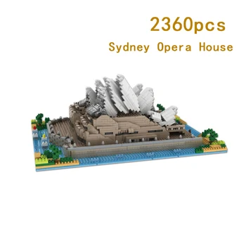 Mini Arhitektūras Skyline Sidnejas Operas Nams Dimanta Mikro Bloka Ēkas Pilsētas Kapitāla Londonas Torni, Big Ben