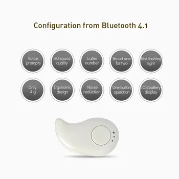 Mini Auss 5.0 Bluetooth Austiņas HiFi Bezvadu Austiņas Ar Mic Sporta Earbuds, Brīvroku Stereo Skaņas Austiņas, lai visi telefoni