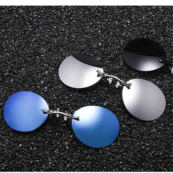 Mini bez apmales Brilles Klipu Par Deguna Objektīvs Apaļas Brilles Modes Matricas Morpheus Bezrāmju Vintage Vīriešu Brilles UV400