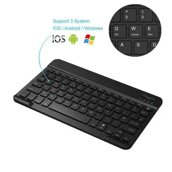 Mini Bezvadu Klaviatūra bezvadu Tastatūra ipad Tālruni, Tabletes Gumijas keycaps Uzlādējamā tastatūra Android, Windows