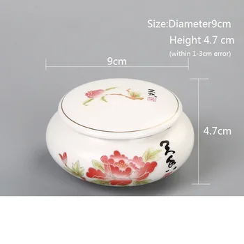 Mini Box Muti-Funkciju Keramikas Glabāšanas Burciņa Ķīnas Tējas Kannu Pulveris Krēms Kastes Skaistums Rotaslietas Kastes Mazās Lietas, Uzglabāšanas Burkas