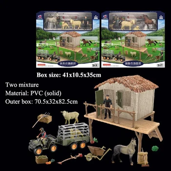 Mini Dzīvnieku Pasaules Zoo Modelis Attēlā Rīcības Bērni Spēlē māja Rotaļlietu Komplekts Karikatūra Simulācijas Dzīvnieku Plastmasas Vākšanas Modelis Saimniecības komplekts