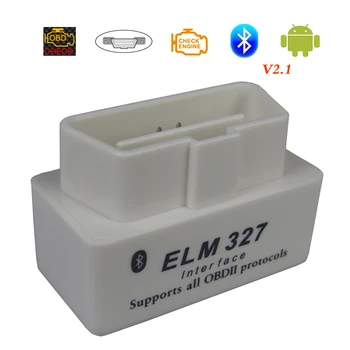 Mini Elm327 Obd2 Bluetooth Automašīnu Diagnostikas Skeneris Android Elm 327 V2.1 OBDII elm-327 Obd 2 Balta Auto Kods Diagnostikas Rīks