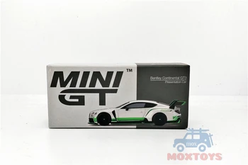 MINI GT 1:64 Bentley Continental GT3 Prezentācija Sudraba RHD Lējumiem Modeļa Automašīnas