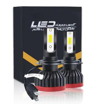 Mini H4 luces H7 LED Tālu, Auto Lukturu lampas 12V 12000LM H11 9005 HB3 9006 HB4 H8 4300K 6000K 8000K Spuldzes Piederumi