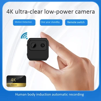 Mini Ip Kameras WiFi 4K Smart Bezvadu Videokameras Hotspot HD Nakts Redzamības Video Mini Mazu Cam Kustības Detektoru,