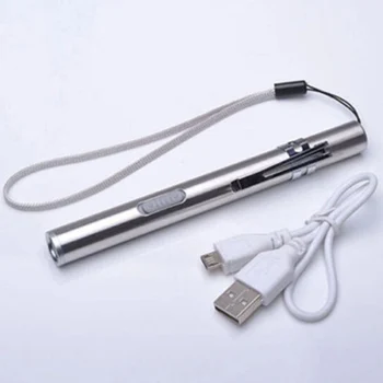 Mini Kabatas Lukturīti, Pildspalvu, Zīmuli Lāpu LED USB Lādējamu Gaismas