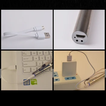Mini Kabatas Lukturīti, Pildspalvu, Zīmuli Lāpu LED USB Lādējamu Gaismas