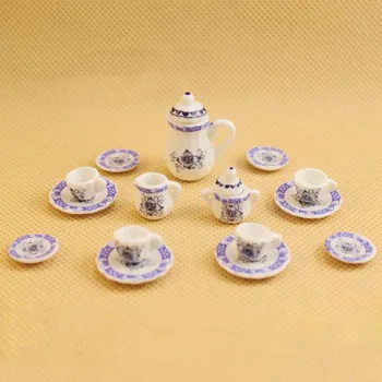 Mini Keramikas Tējas Komplekts simulācijas Rotaļu Ķīnas galda Nelielu tējas tase uzvalks Bērnu Lomu spēli, vecāku-bērnu mijiedarbību Bērniem Dāvanas
