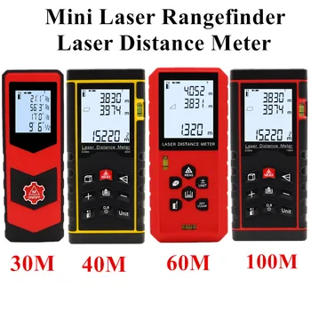 Mini Laser Rangefinder Lāzera Attāluma Mērītājs laser range finder lentes attālums measurer veidot pasākums 30M 40M 60M 100M 40%atlaidi