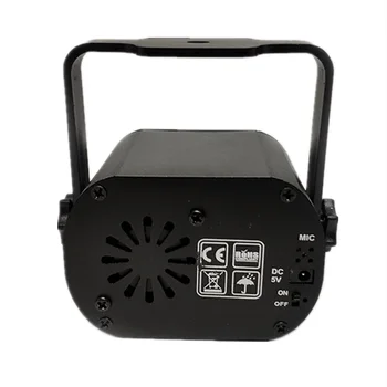 Mini LED Lāzera Projektoru Gaismas Portatīvie 180 Grādu Manuāli Rotācijas USB Lādējamu Club Party DJ Diskotēka Skatuves Gaismas
