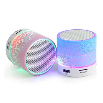 Mini LED Skaļrunis Krāsains Bezvadu Skaļrunis Super Bass Stereo Skaņu Boombox Skaļrunis FM Radio/TF Karte Tālruņa