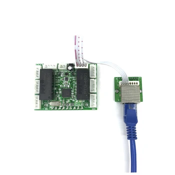 Mini moduļa dizaina ethernet switch plates ethernet switch module 10/100mbps 3/5/6/8 ostas PCBA valdes OEM Mātesplati