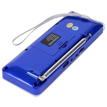 Mini Portatīvo Uzlādējams Stereo L-288 FM Radio, Skaļrunis LCD Ekrāns, Atbalsta TF Karte USB Disku, MP3 Mūzikas Atskaņotājs, Skaļrunis(Zils)