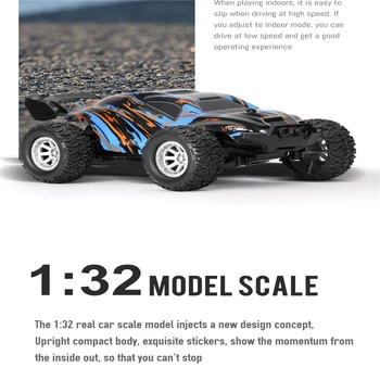 Mini RC Auto 1:32 20km/h lielu Ātrumu Dual Ātruma Regulēšana Iekštelpu Professional mode (profesionāls Režīms Ceļojumu Off-Road 2.4 G Spēcīgs RC Automašīnas Rotaļlietas
