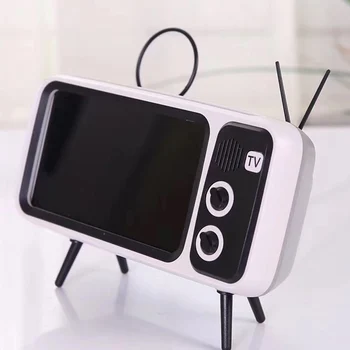 Mini Speaker Retro TV Mobilā Tālruņa Ekrānā Stāvēt Bezvadu Pārnēsājamās Audio Skaļruņi F-Labāko
