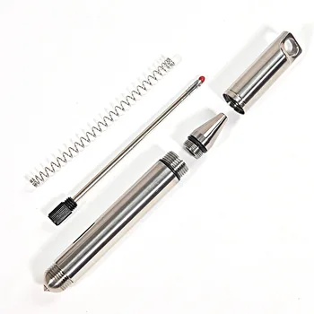 Mini Titāna Taktiskās Pildspalvu Self Defense Āra EDC Rīku Keychain Kabatas Biznesa Rakstot Pildspalvu Kolekcija Metāla Pildspalva Dāvanu Kastē