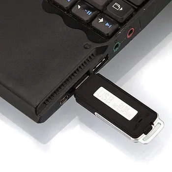 Mini USB Lādējamu Audio Ierakstītājs 384kbps Labas Kvalitātes Diktofons ar USB Flash Drive Sanāksmē, Intervija,Izpēte