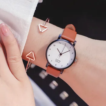 Minimālisma naudas sodu rādītāju dizaineru sieviešu rokas pulksteņi augstas kvalitātes modes kvarca pulksteņi vīriešu sieviešu ādas pulkstenis vienkārši skatīties