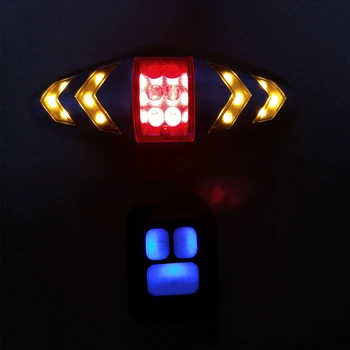Mirgo Velosipēdu Apgaismojums Lādējamu USB Astes Gaismas, Pagrieziena Signāla Lampiņu USB Kabeļi, Tālvadības pults