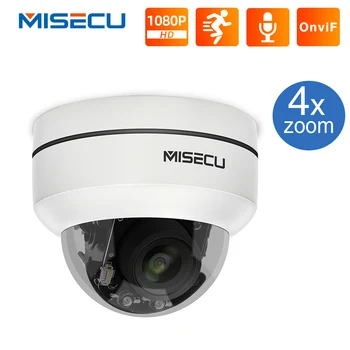 MISECU 2MP H. 265 PoE PTZ IP Kameras Mini Dome Pan ONVIF CCTV Drošības Kameras 4X Tālummaiņas Motorizētu Objektīva IS 40M P2P IP Kameras