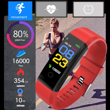 MNWT 5 Krāsas Aproce Smart Skatīties Vīrieši Sievietes Sirds ritma Monitors asinsspiediens Fitnesa Sporta Smart Aproce IOS Android