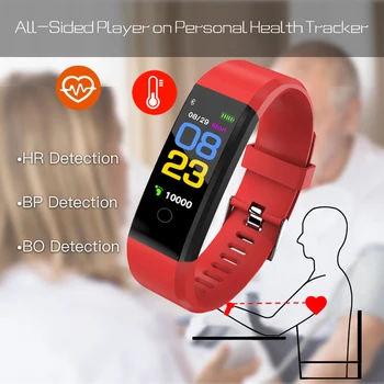 MNWT 5 Krāsas Aproce Smart Skatīties Vīrieši Sievietes Sirds ritma Monitors asinsspiediens Fitnesa Sporta Smart Aproce IOS Android