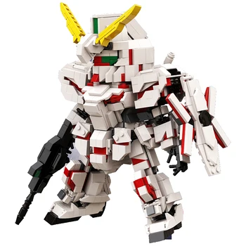 Mobile Suit Unicorn Robots Celtniecības Bloki Militāro KM 3D Modeli Gaisa Kara Skaitļi DIY Mini Ķieģeļi Izglītības Rotaļlietas
