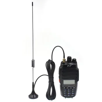 Mobilo Dual Band Magnēts Antenas UT-102-SMA-130 M/430MHz 3 metru antenu Baofeng TYT Walkie Talkie, utt.