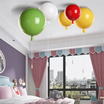 Moderna 5 krāsas balonu akrila griestu gaismas ķermeņi Bērnu Istabas mājas dekoru guļamistaba E27 spuldžu griestu lampas ar slēdzi, Apgaismes iekārtas