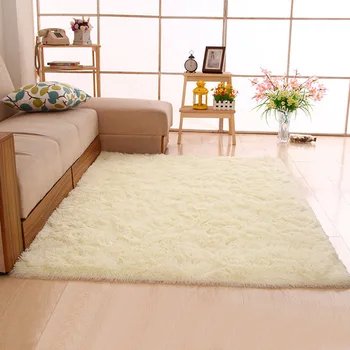 Moderna Dzīvojamās Istabas Paklāji Guļamistaba Mīksts Paklājs Shaggy Anti-Slip Pūkains Plīša Paklājs XH8Z