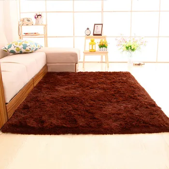 Moderna Dzīvojamās Istabas Paklāji Guļamistaba Mīksts Paklājs Shaggy Anti-Slip Pūkains Plīša Paklājs XH8Z