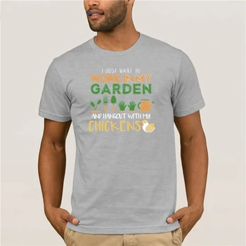 Moderns Radošs Grafiskais T-krekls Top Trending Darbs Manā Dārzā Hangou Ar Mani Cāļi Dārza t vīriešiem