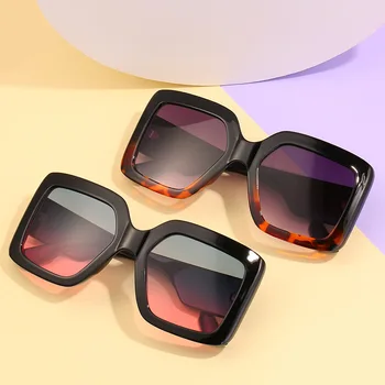 Moderns Skaidrs, Rozā Lielgabarīta Saulesbrilles Sieviešu 2020 Jaunu Luksusa Zīmolu Liels Rāmis Kvadrātveida Saules Brilles Atdzist Slīpums Toņos sievietēm