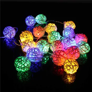 Modes 20 LED Vīt Gaismas Pusi Bumbu string lampas led garland Pasaku Gaismas Ziemassvētku kāzu kulons dārza āra apdare