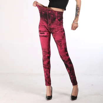 Modes Bižutērija Denim Džinsiem, Legingiem Sieviešu 2020. Gadam Augstā Vidukļa Slim, Sexy Fitnesa Kompresijas Jeggings Push Up Elastīgs Zīmulis Bikses