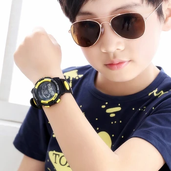 Modes Coolboss Zīmolu Bērnu Pulksteņi LED Digitālo Bērniem Pulksteņi Zēni Un Meitene Studentu Daudzfunkcionāls Kvalitātes rokas pulksteņi Karstā