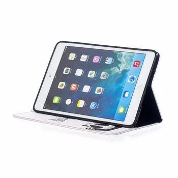 Modes Drukāšanas Gadījumā Par Apple iPad Mini 1 2 3 4 5 2019 Smart Case Cover Būtiska Tablete Cute Karikatūra Silikona PU Ādas Stāvēt Coque