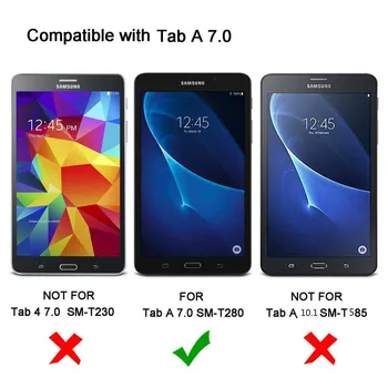 Modes Drukāšanas PU Leather Case For Samsung Galaxy Tab 7.0 2016 T280 T285 SM-T285 smart krāsotas ādas tablete gadījumā
