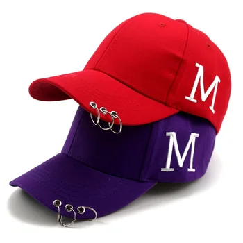 Modes Dzelzs gredzenu cepuri bērnu dzelzs vāciņš Vāciņš saules deju ielā Izšuvumi vēstules hip-hop vīriešu un sieviešu beisbola cepure