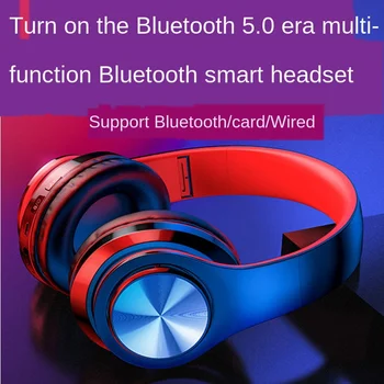 Modes gaismas bluetooth austiņas ar galvas uzstādīts subwoofer mobilā tālruņa bezvadu tīkla karte dāvanu austiņas austiņas